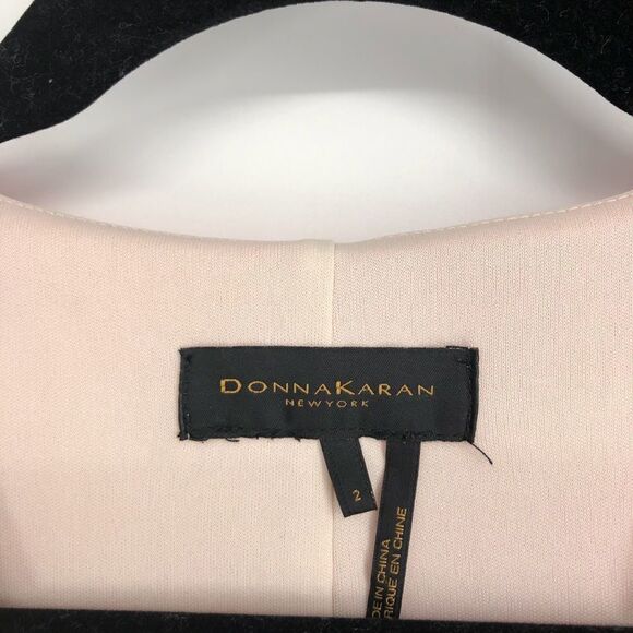 DONNA KARAN Twist Front Abstract Sleeveless Dress Size 2 - Picture 5 of 6